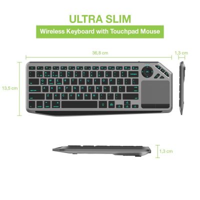 4. TECHLY DRAHTLOSE DUAL-BT/RF-TOUCH-TASTATUR