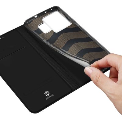8. Dux Ducis Skin Pro Hülle für Realme GT Neo 5 / Realme GT3 Flip Cover Card Wallet Stand Schwarz