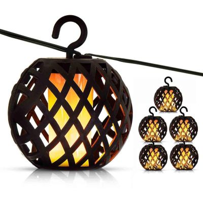 Solarlampen-Feuerbälle 7 cm 5 Stück