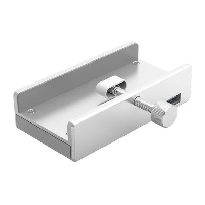 3. Orico MH4PU Hub Klemmmontage 4x USB-A 3.0 - Silber