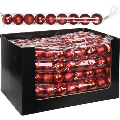 27. Dekorative Plastikkugeln, sicher, 9 Stück, Durchmesser 60 mm, rot