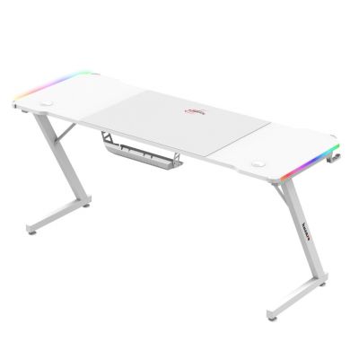 2. Huzaro Hero 4.8 Weißer RGB-Gaming-Schreibtisch