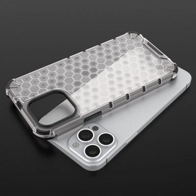 9. Honeycomb Handyhülle Schutzhülle mit TPU Rahmen für iPhone 13 Pro Max grün