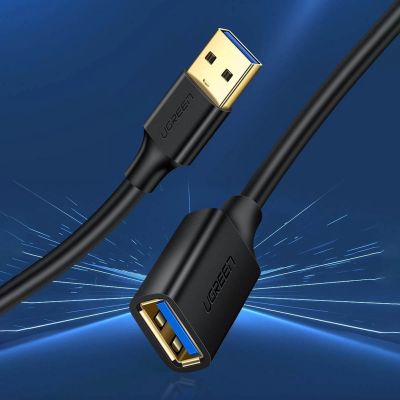 12. Ugreen USB-A (männlich) - USB-A (weiblich) Adapter Verlängerungskabel USB 3.0 5Gb/s 0,5m schwarz (US129)