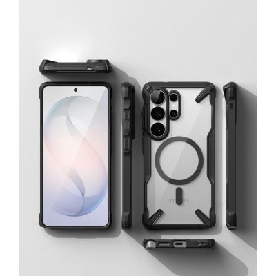 5. Ringke Fusion X Magnetische MagSafe-Hülle für Samsung Galaxy S26 Ultra – Transparent Schwarz