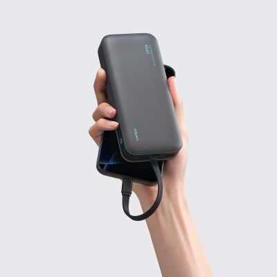 8. Cuktech LPB200N 40W 20000mAh Powerbank mit integriertem Kabel – Grau