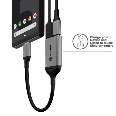 5. Alogic Adapter USB-C -> 2x USB-C St/2xBu 10cm Space Grau