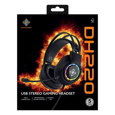 12. Deltaco Gaming GAM-168 Kopfhörer/Headset mit Kabel, Kopfbügel, USB Typ-A, Schwarz