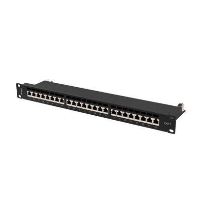 6. LANBERG Patchpanel 19" 24 Ports 1U CAT.7 FTP Schwarz PPS7-1024-B