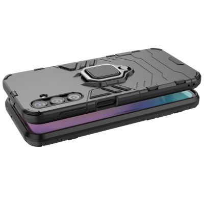 10. Ring Armor Hülle für Samsung Galaxy A24 4G Panzerhülle Magnethalter Ring schwarz