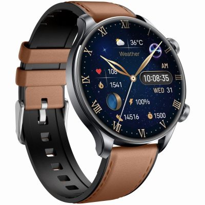 9. Smartwatch Gravity Black 2 Armbänder GT35-1