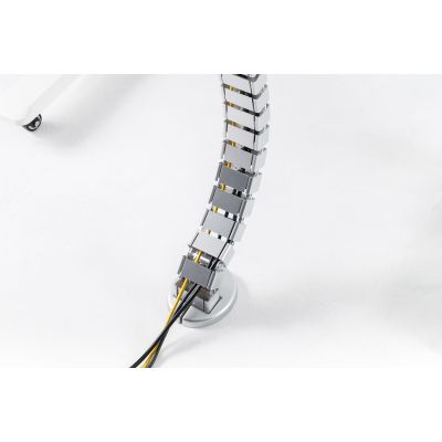 9. Kabelorganizer (Wirbelsäule), verstellbar, flexibel, 1,3 m, silber
