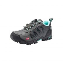 Trollkids Kinder Trolltunga Hiker Low wasserdichte Wanderschuhe für Jungen/Mädchen, Anthrazit/Mint (155-609)