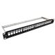 2. Patchpanel 19" ALANTEC modular 24 Ports 1U mit Halterung, unbestückt