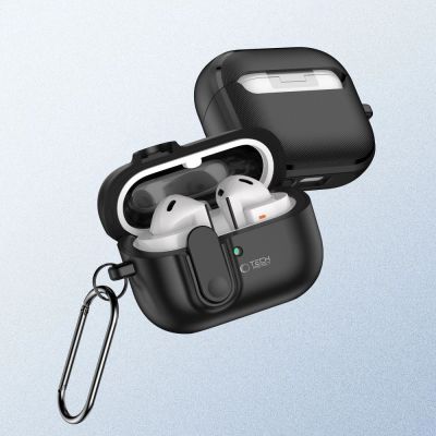 2. Tech-Protect Slim Hook Hülle für Samsung Galaxy Buds 3 / 3 Pro – Schwarz