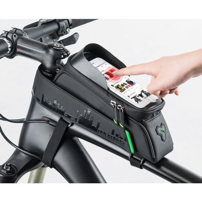 2. Rockbros Handytasche für Handys bis 6 Zoll (Rahmengröße), schwarz