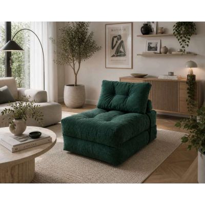 WOBA Pouf-Matratze in Flaschengrün