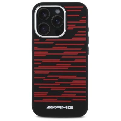 3. AMG Silicone Graphics MagSafe-Hülle für iPhone 16 Pro Max – Schwarz