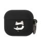 Karl Lagerfeld KLA3RUNCHK AirPods 3 Cover schwarz/schwarz Silikon Choupette Head 3D