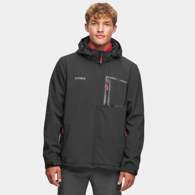 4. Alpinus Stenshuvud Softshelljacke schwarz BR43371