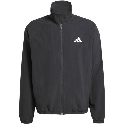 2. adidas Essential Windbreaker-Jacke für Herren mit kleinem Logo, Schwarz, JM1772