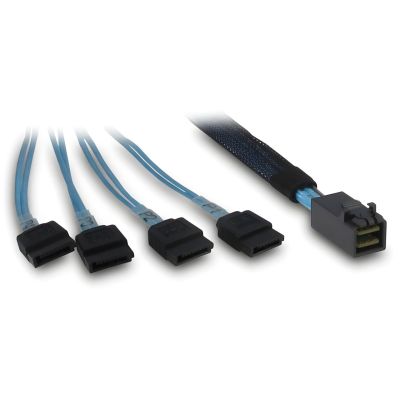 2. Inter-Tech SFF-8643 - 4x SATA/SAS 0,7 m 12 Gbit/s Blau