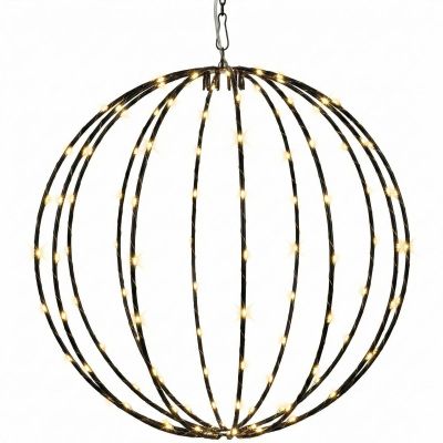 8. Solar-Hängelampe, Kugel, 30 cm, 120 LEDs, warmweiß