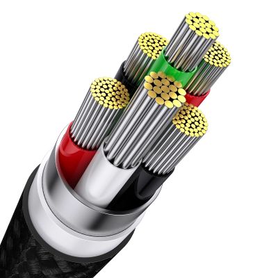 6. Baseus Flash Series II Kabel USB - USB Typ C / Lightning / Micro USB 100 W 1,2 m schwarz (CASS030001)