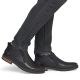 12. Schwarze Herren-Ankle-Boots aus Leder mit Reißverschluss, Rieker 14656-00