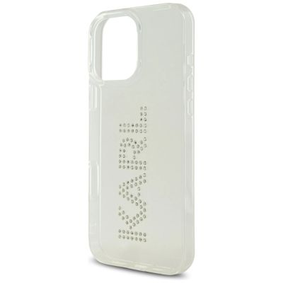 6. Karl Lagerfeld IML Strass Logo iPhone 16 Pro Hülle - Transparent