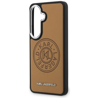 6. Karl Lagerfeld Perforierte KL MagSafe Hülle für Samsung Galaxy S26+ - Braun