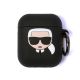 6. Karl Lagerfeld Silikon-Ikonik-Hülle für AirPods 1/2 – Schwarz