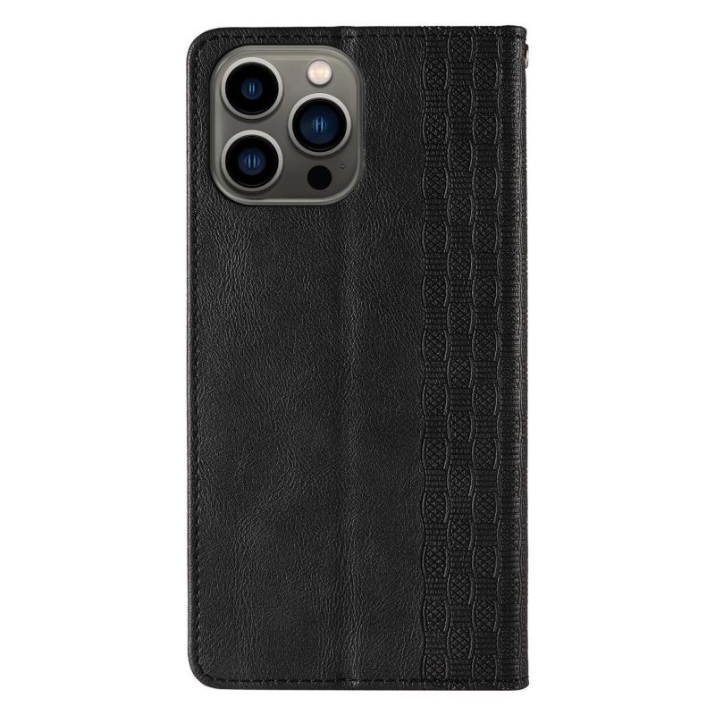 6. Magnet Strap Case für iPhone 13 Pro Pouch Wallet + Mini Lanyard Pendant Schwarz