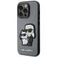2. Karl Lagerfeld Saffiano Karl & Choupette Hülle für iPhone 14 Pro 6 - Silber