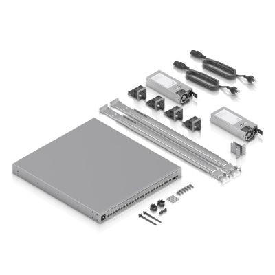 9. Ubiquiti UniFi ECS-24-POE Netzwerk-Switch, Managed L2/L3, 10G Ethernet (100/1000/10000), PoE-Unterstützung, 1 HE, Grau