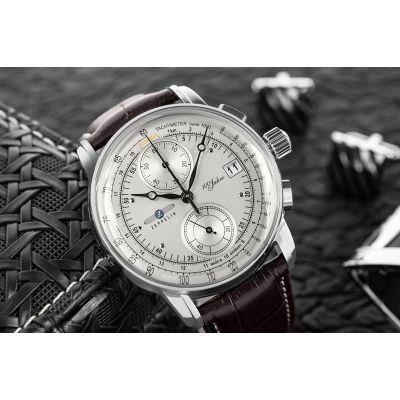 4. ZEPPELIN Herrenuhr 100 Jahre Chronograph 8670-1 + Box