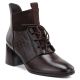 Gefütterte Damen-Ankle-Boots mit hohem Absatz, braun, Vinceza 58670