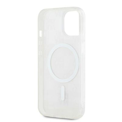 7. DKNY IML Checkered Mono Pattern & Printed Stripes MagSafe-Hülle für iPhone 15 / 14 / 13 – Rosa