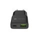 8. NATEC RIBERA GAN SLIM WANDLADEGERÄT 1x USB-A + 1x USB-C 20W SCHWARZ