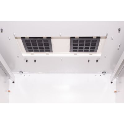 12. Digitus 19" 12U 600x600 Wand-Netzwerkschrank, Volltür, grau, ungeteilt, montiert, IP55, 100 kg