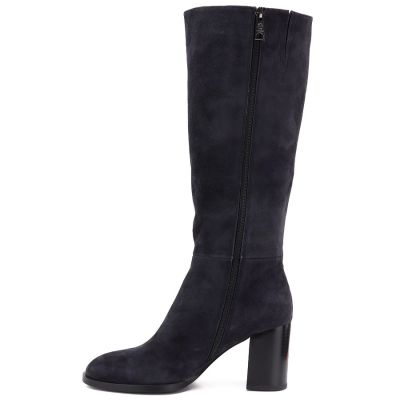 3. Graue Damen-Lederstiefel mit Absatz Vinceza 67049