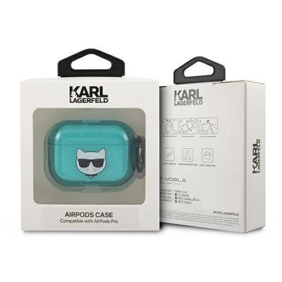 3. Karl Lagerfeld Choupette AirPods Pro Hülle – Blau