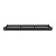 4. Patchpanel mit 24 Ports, 1 HE, 19 Zoll, Kategorie 6A UTP, mit Kabelorganisator, schwarz, LANBERG
