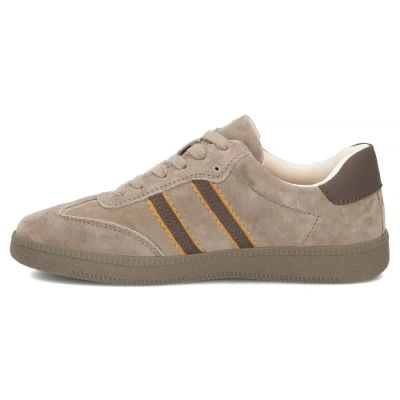3. Damen-Lederschuhe, Sneaker, beige, Filippo DP7984
