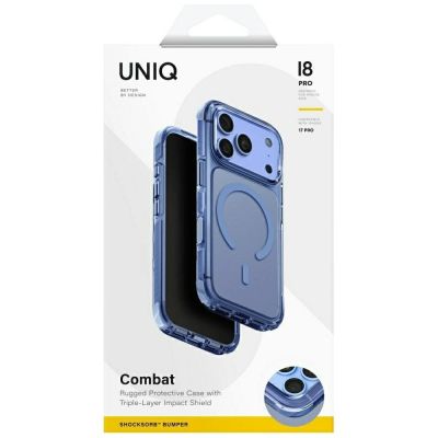 7. Uniq Combat Magclick Ladehülle für iPhone 18 Pro / 17 Pro – Blau