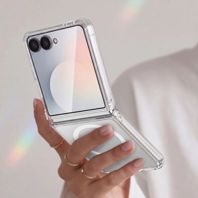 5. Tech-Protect FlexAir Hybrid MagSafe Hülle für Samsung Galaxy Z Flip 8 - Transparent