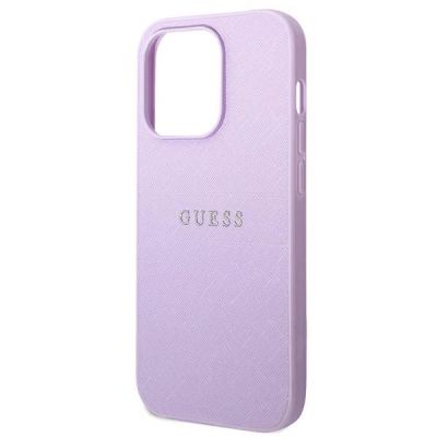 6. Guess Saffiano Strap Case für iPhone 14 Pro Max 6,7" - Lila