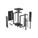 20. LANBERG Standschrank 19" 24U 600x600 Schwarze Glastür LCD (Flatpack) V2