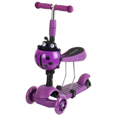 9. BALANCE SCOOTER 3IN1 ENERO BIEDRONKA LILA