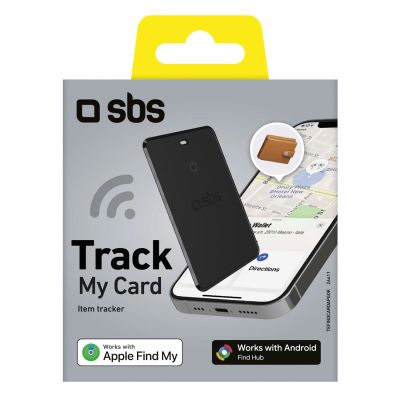 2. SBS Track My Card Ultradünner Universal-Locator für iOS und Android – Schwarz
